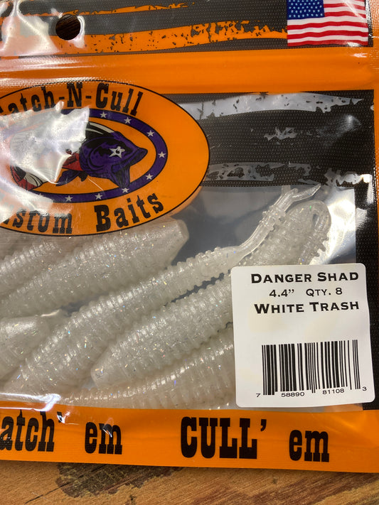 Catch-N-Cull Danger Shad 4.4” White Trash