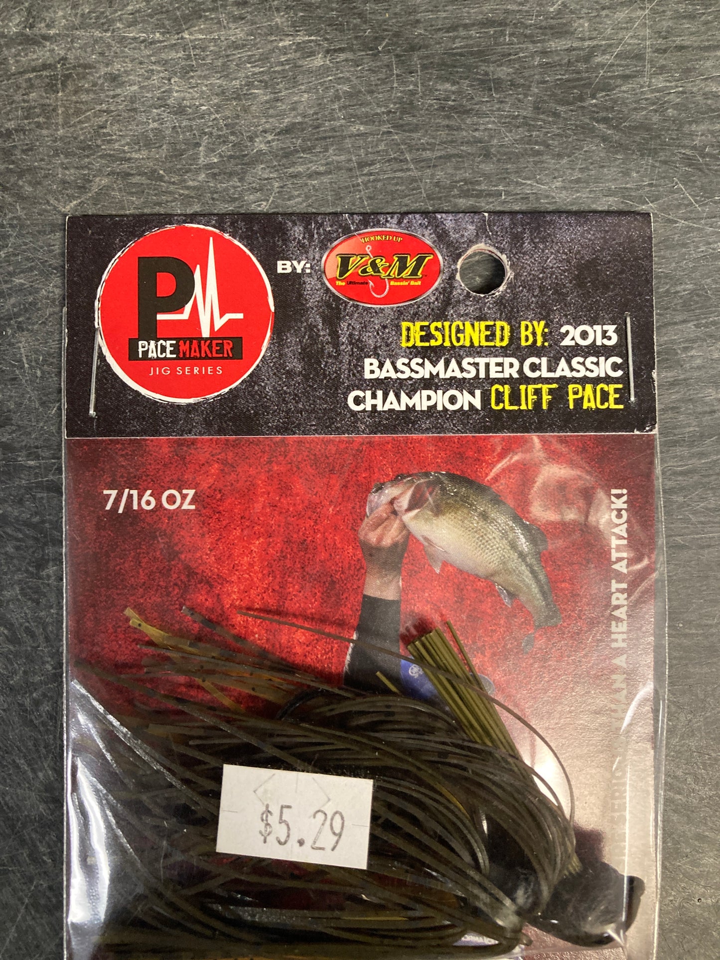 V&M Pacemaker Skip Jig. 7/16 oz. Summer Craw