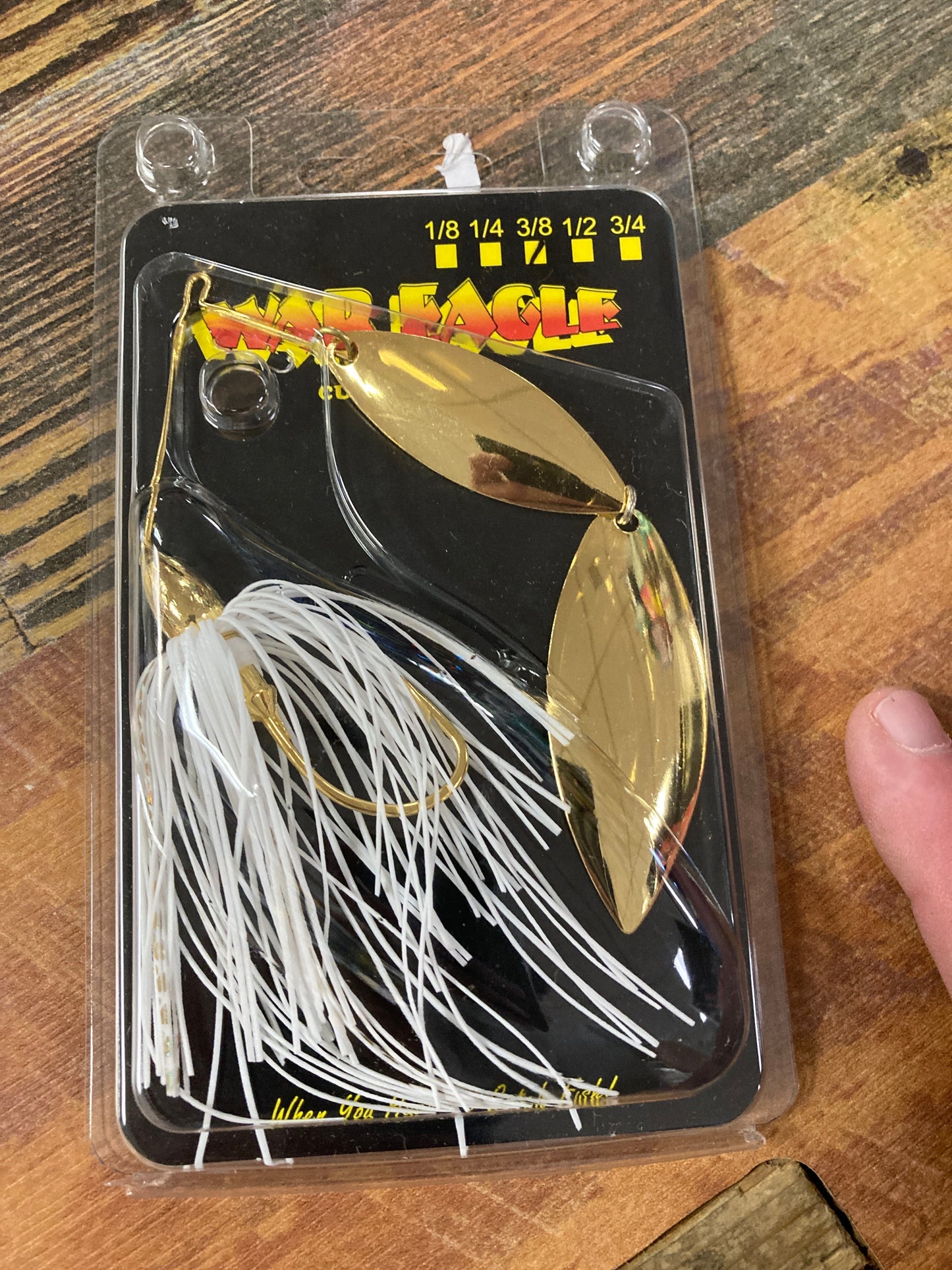 War Eagle Spinnerbait 3/8 oz. White Gold