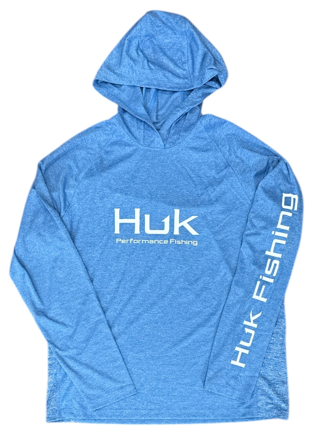 HUK Pursuit Hoodie XXL Heather Ocean Blue