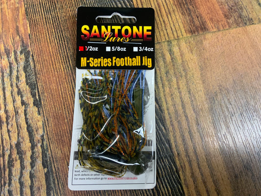 Santone M Series Football Jig 1/2 oz. Pakes Perch