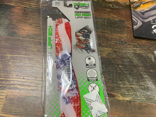Fish Monkey Face Guard - American Flag