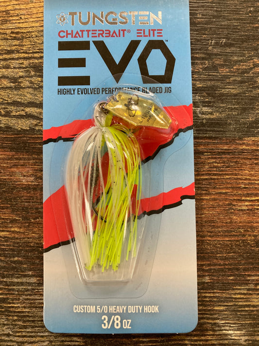 Z Man EVO Tungsten Chatterbait Elite 3/8 oz. Chart. White