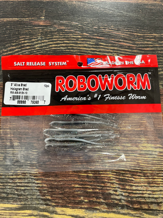 Roboworm Alive Shad 3" Hologram Shad