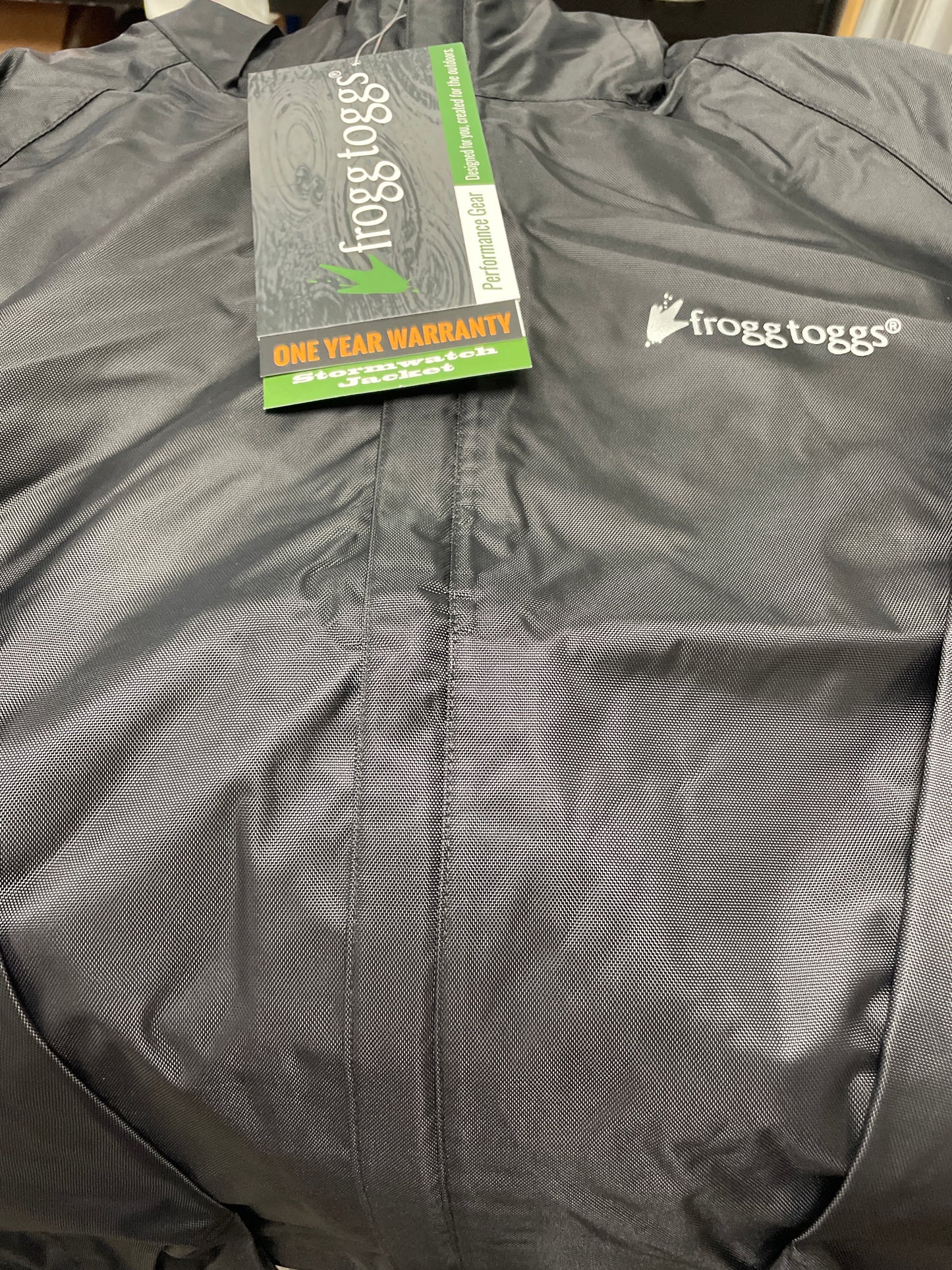 Frogg Toggs StormWatch Jacket Size Large Black