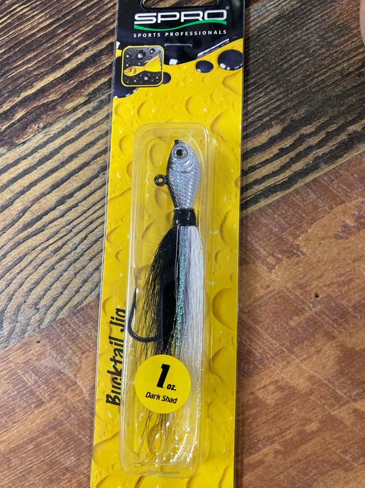 SPRO Bucktail Jig 1 oz. Dark Shad