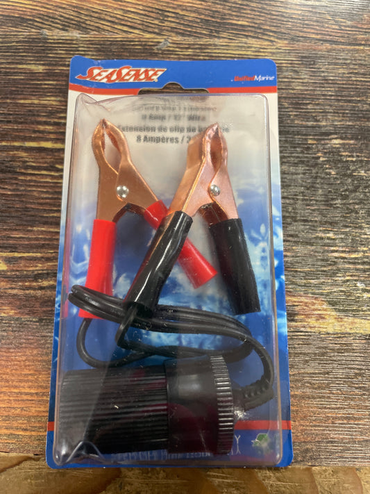 Sea Sense 8 Amp 12” Wire Battery Clip Extension