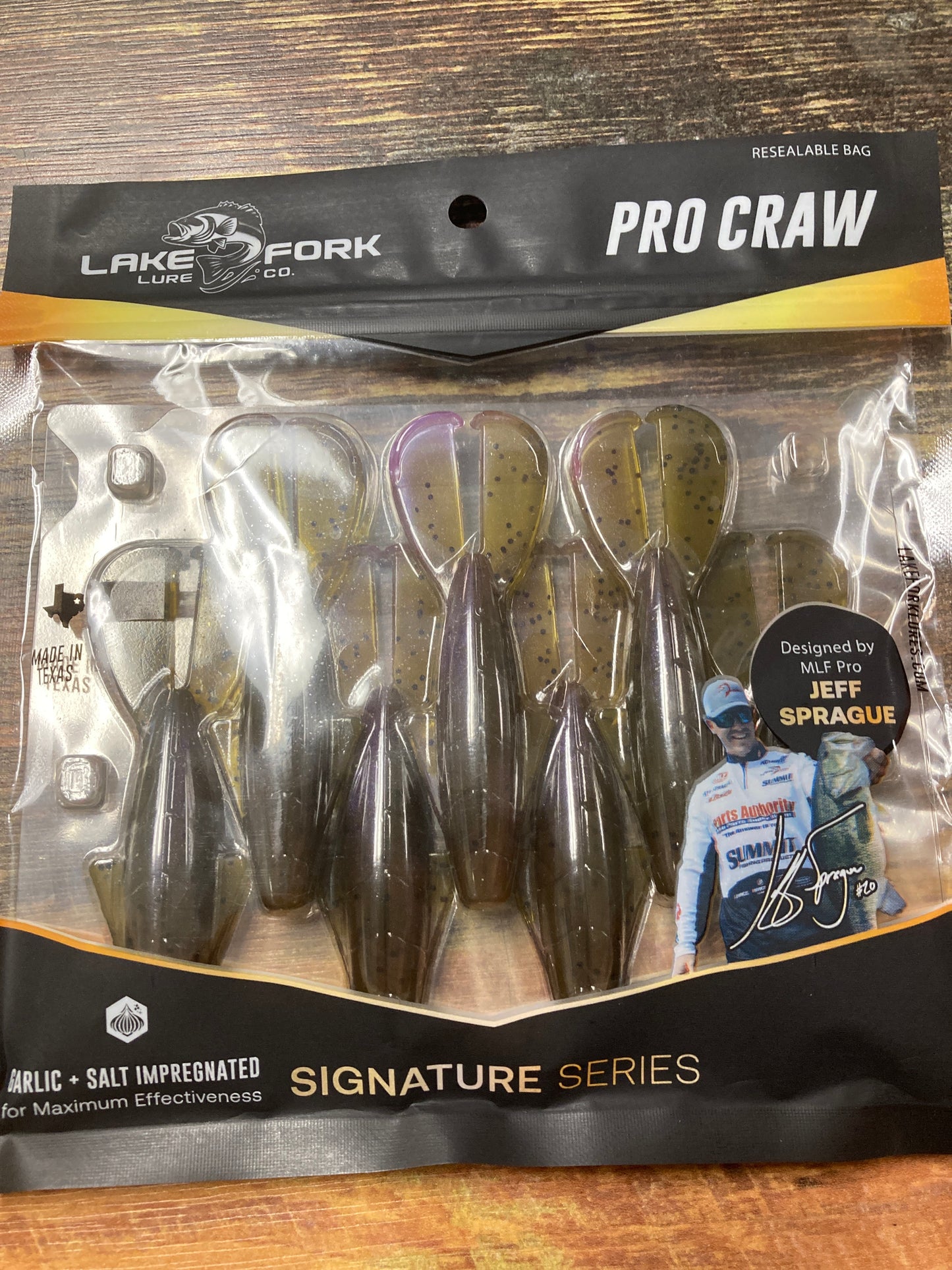 Lake Fork Lures Pro Craw Green pumpkin Swirl