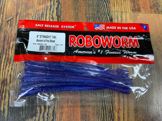 Roboworm Straight Tail 6” Aarons Pro Shad