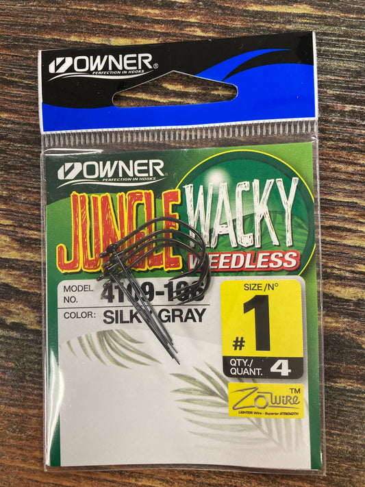 Owner Jungle Wacky Weedless #1 Silky Gray