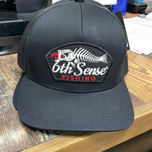 6th Sense Fishing Hat Black