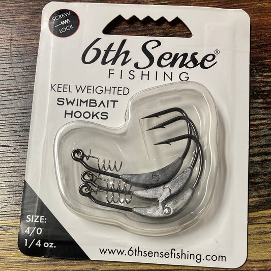 6th Sense Keel Swimbait Hooks 1/4 oz. 4/0