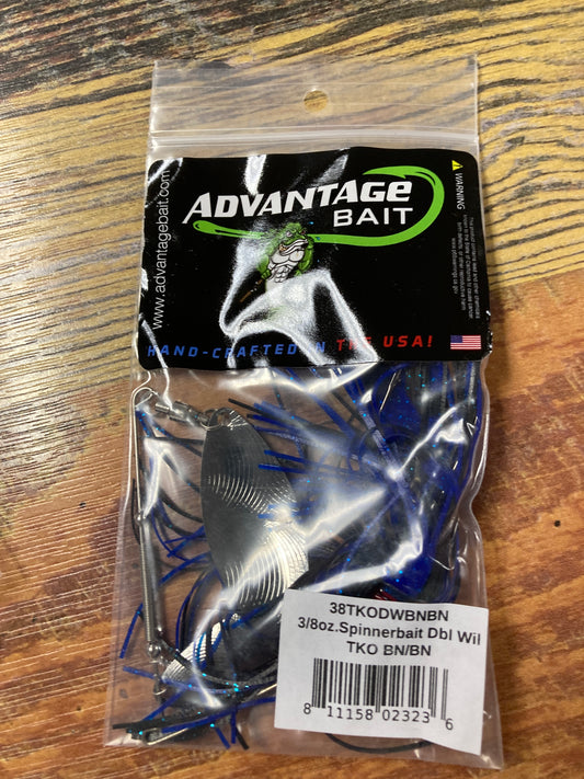 Advantage Spinnertbait EFT 3/8 oz. Double Willow Black Nickel