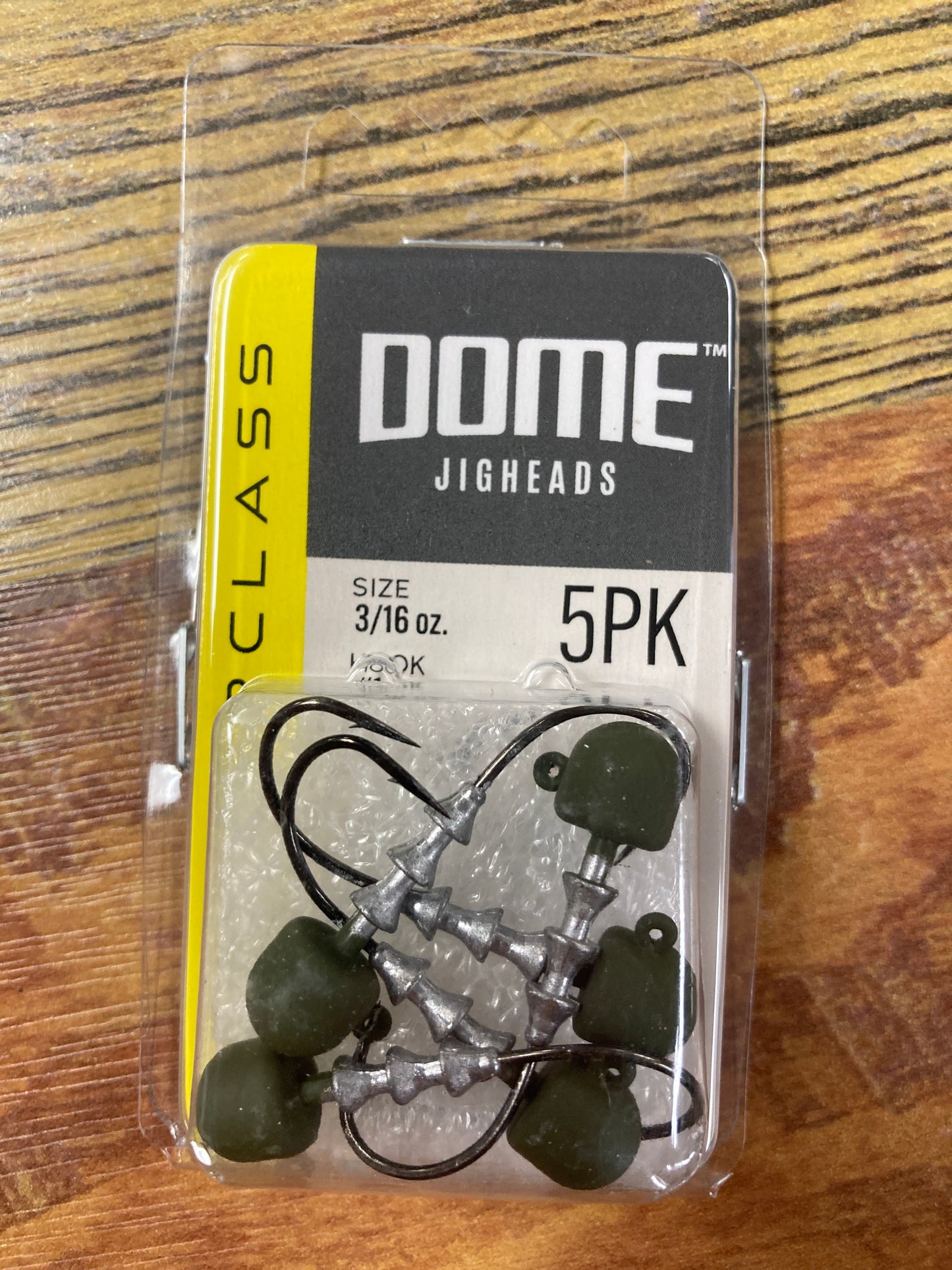Dome Jigheads 3/16 oz. Matte Green Pumpkin