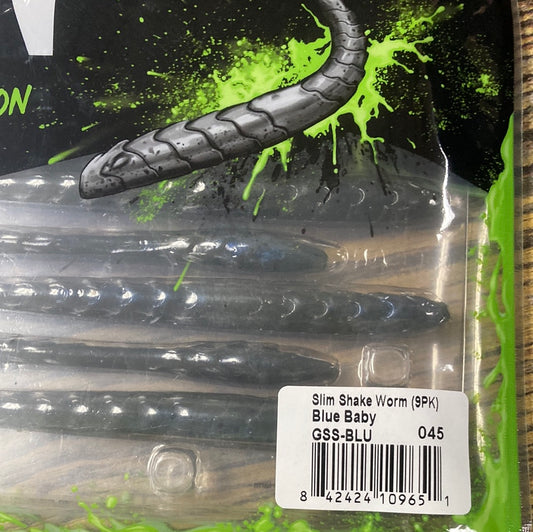Googan Slim Shake Worm Blue Baby