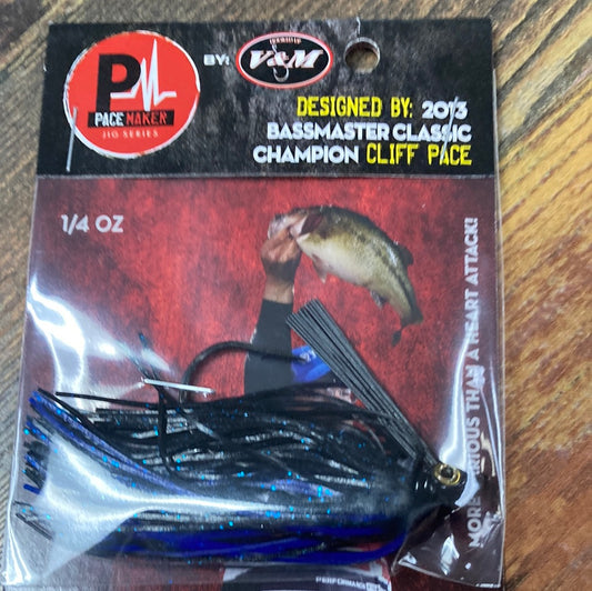 V&m Pulse Swim jig 1/4oz Black Blue