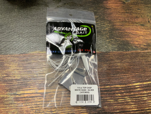 Advantage Top Chop Buzz Bait 1/4 oz. Silver White Shad