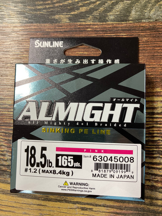 Sunline Almight Braid 18.5 lb. 165 yd. Pink
