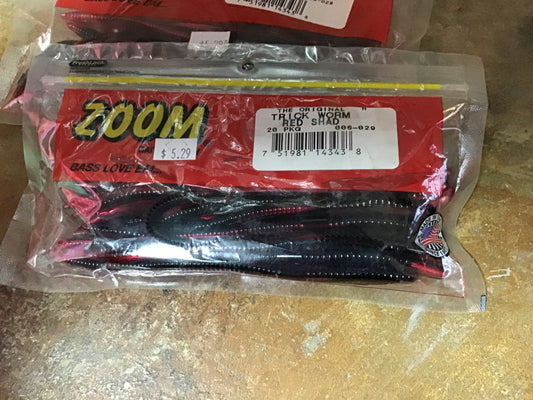 Zoom Trick Worm - Red Shad