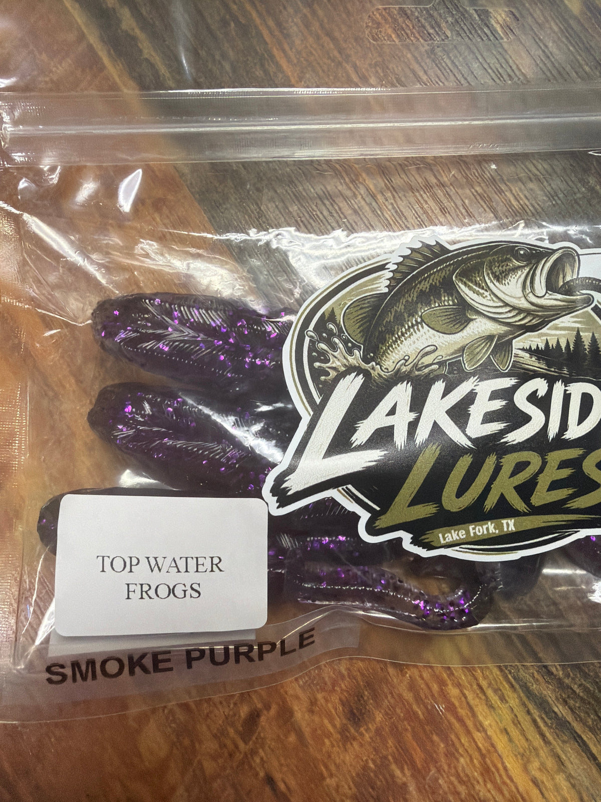 Lakeside Lures Top Water Frog - Smoke Purple