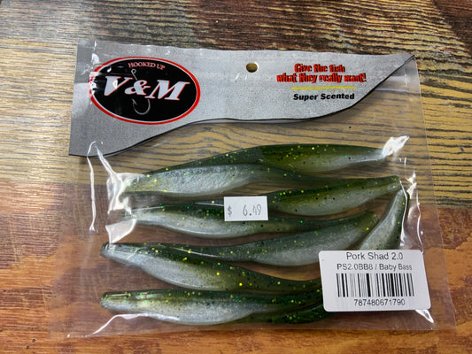 V&M Pork Shad 2.0 Baby Bass