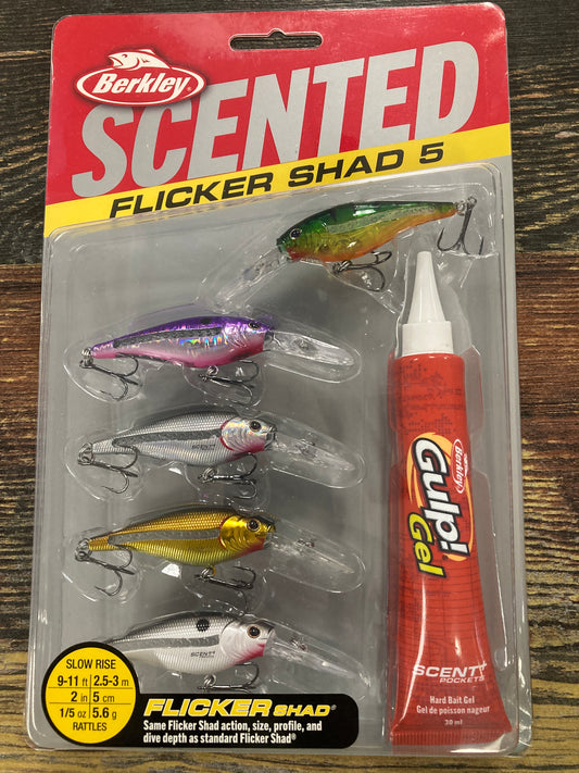 Berkley Scented Flicker Shad Kit 5 - 1/5 oz. Assorted Colors