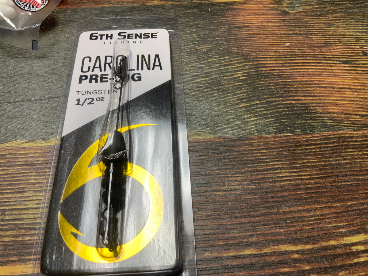 6th Sense Carolina Pre Rig Tungsten 1/2 oz. Black – Lake Fork Resort