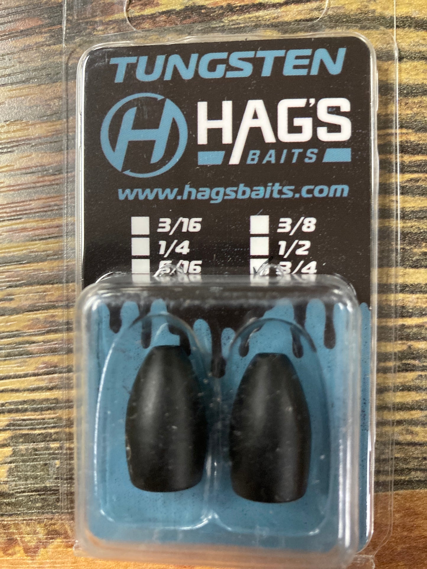 Hags Baits Tungsten - Matte Black 3/4 oz. TFW