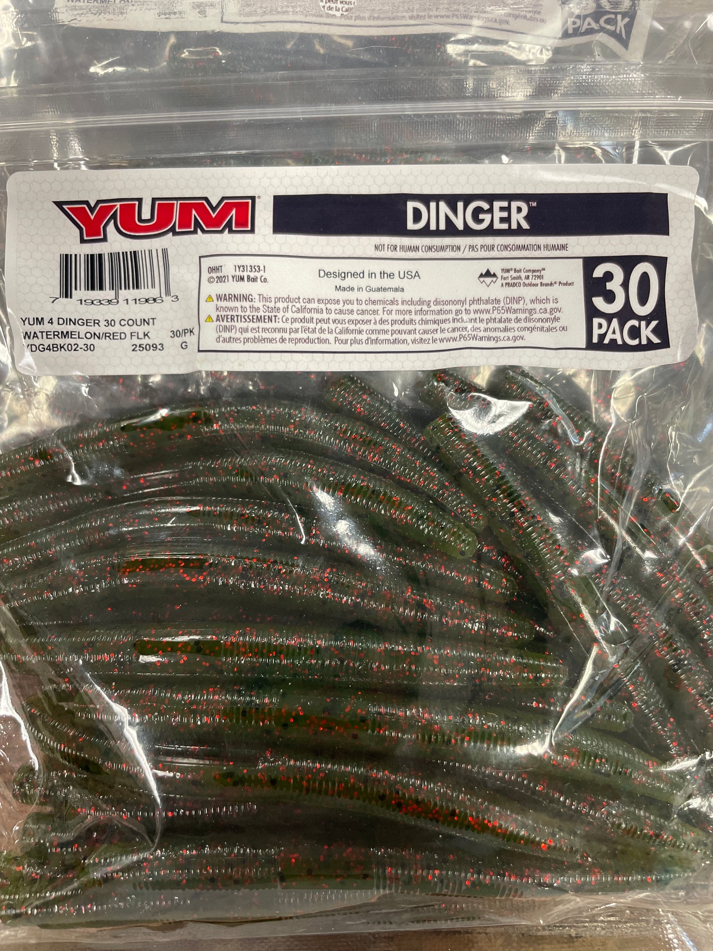 Yum Dinger 30 Pk. Watermelon Red Flake