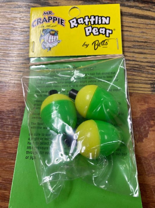 Mr Crappie Rattlin Pear 7/8" Yellow/Green