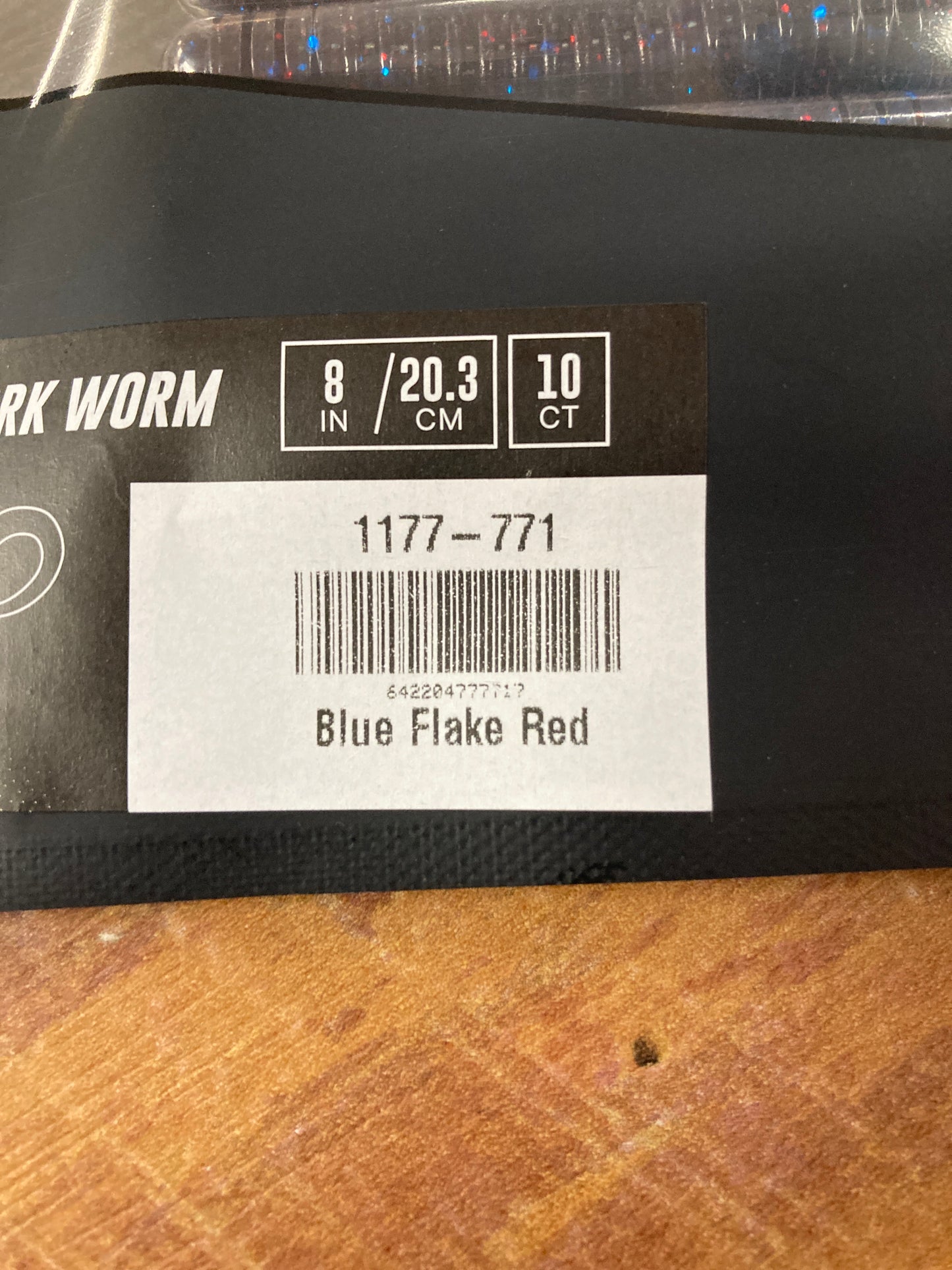 Lake Fork Lures Worm - Blue Flake Red