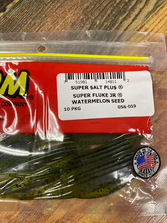 Zoom Super Fluke Jr - Watermelon Seed
