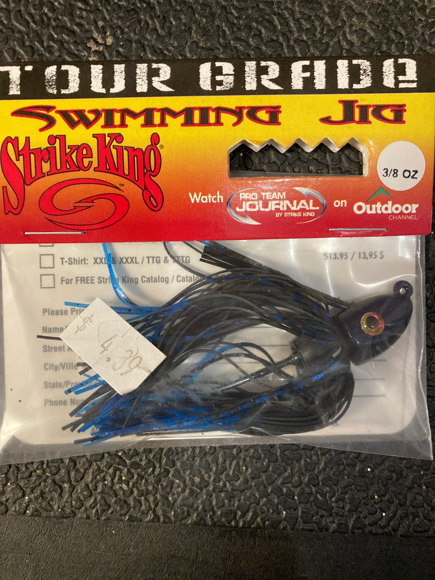 Strike King Tor Grade Swim Jig 3/8 oz. Black Blue