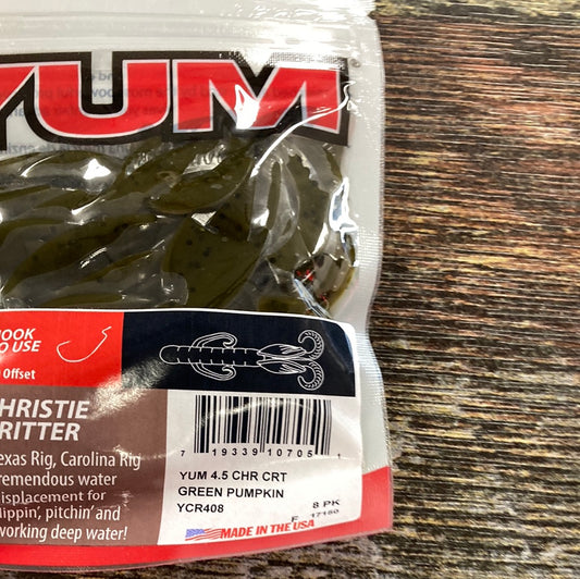 Yum 4.5 Christie Critter - Green Pumpkin