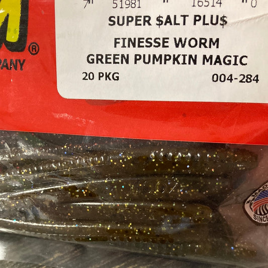 Zoom finesse worm green pumpkin magic
