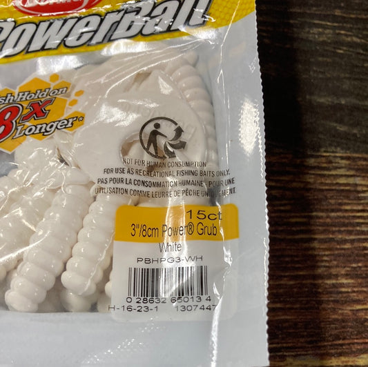Berkley Power Grub 3/8 oz. White