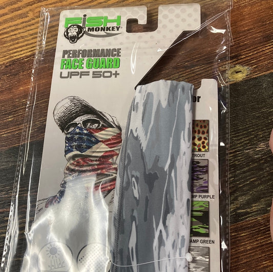 Fish Monkey Face Guard - Gray/White