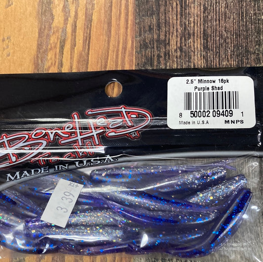 Bone Head Minnow 2.5" Purple Shad