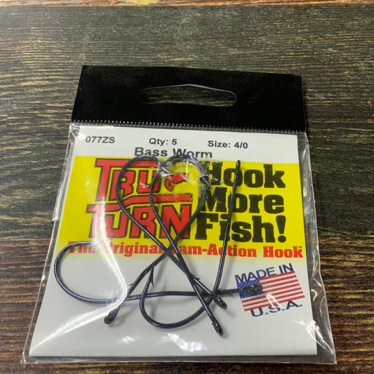 True Turn Bass Worm Hook 4/0