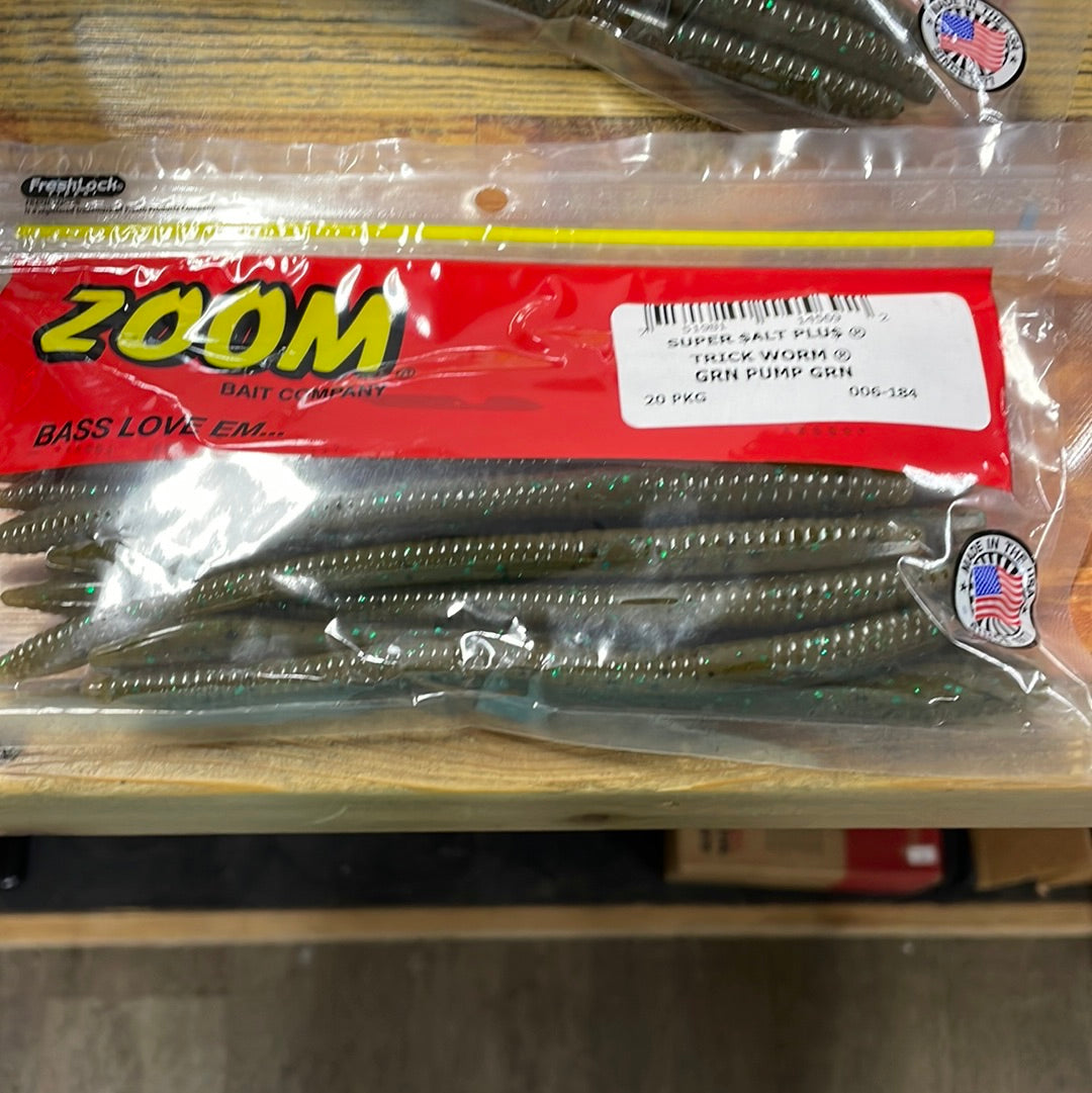 Zoom Trick Worm - Green Pumpkin Green
