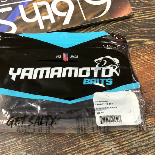 Yamamoto Swimsenko 5" Smoke w/Blk & Purple