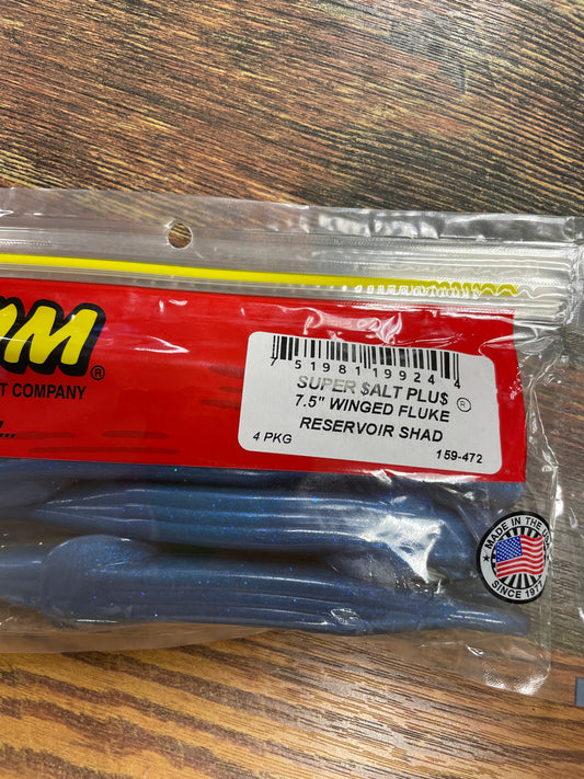 Zoom Winged Fluke 7.5” Reservoir Shad