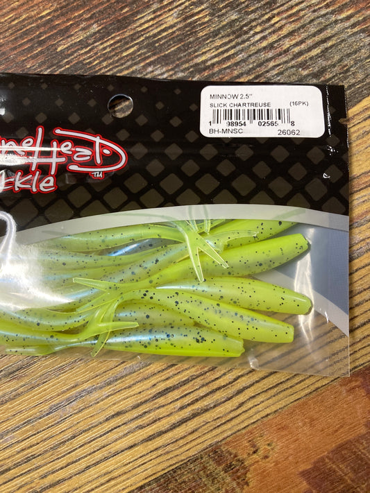 Bonehead Minnow 2.5” Slick Chartreuse