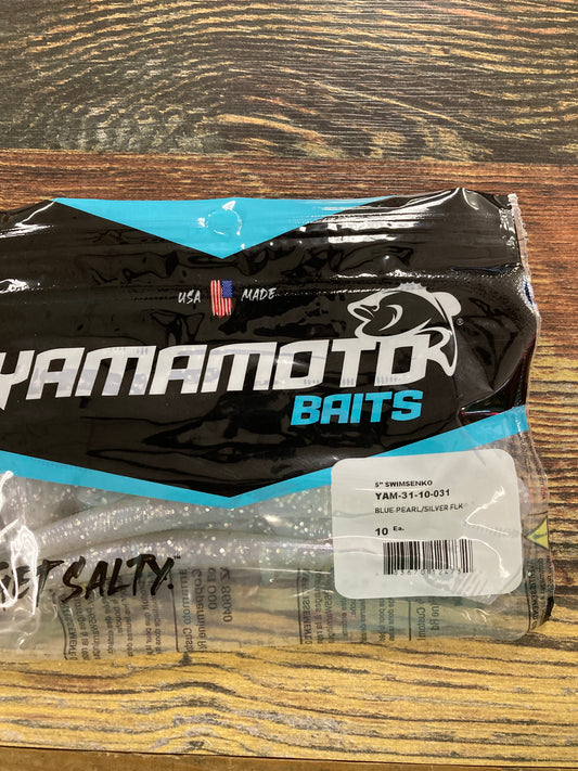 Yamamoto Swimming Senko 5" Blue Pearl/Lg Silver Flake