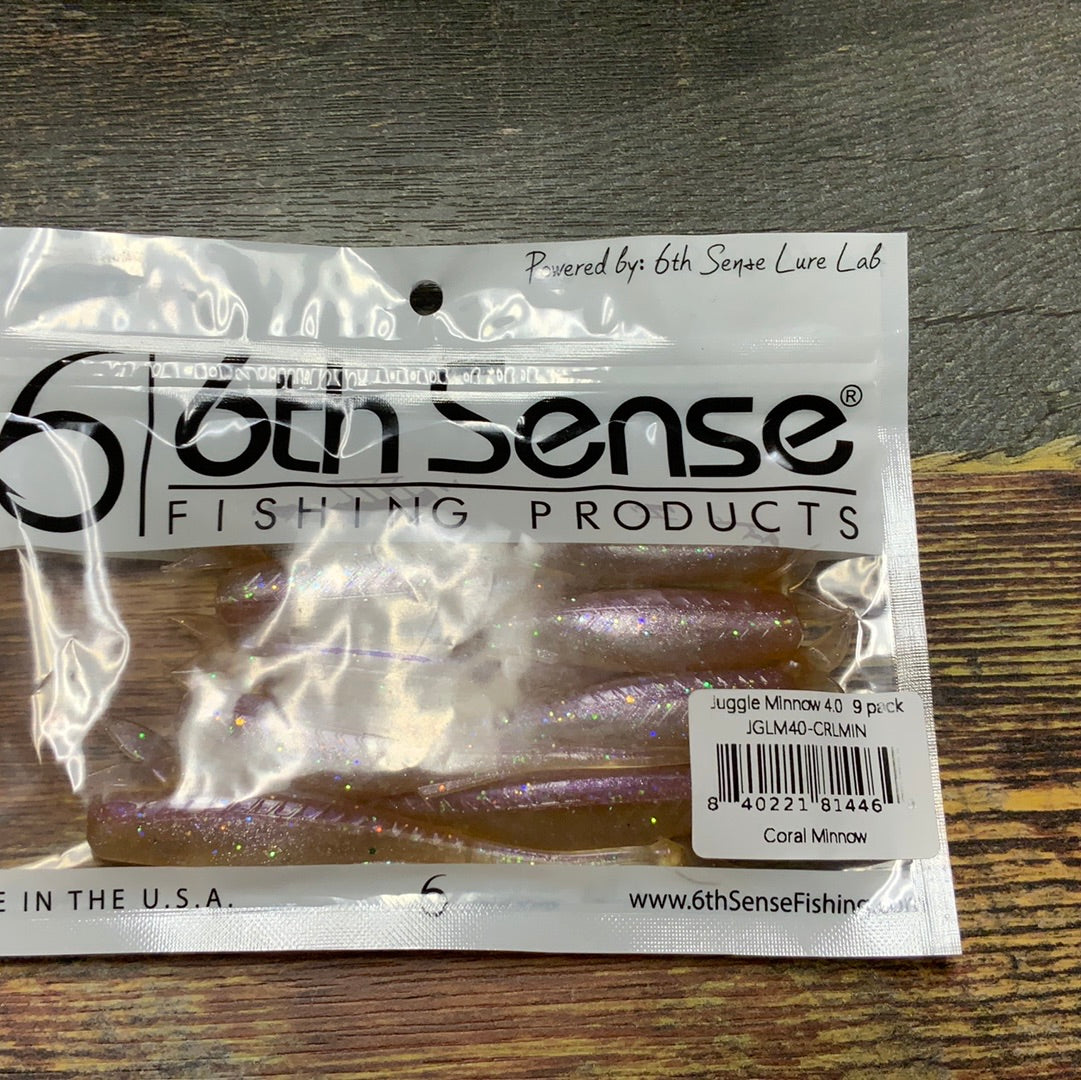 6th Sense Juggle Minnow 4" Coral Minnow