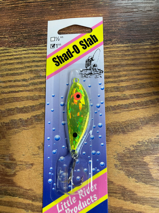 Shad O Slab 1 oz. Chartreuse Prizm