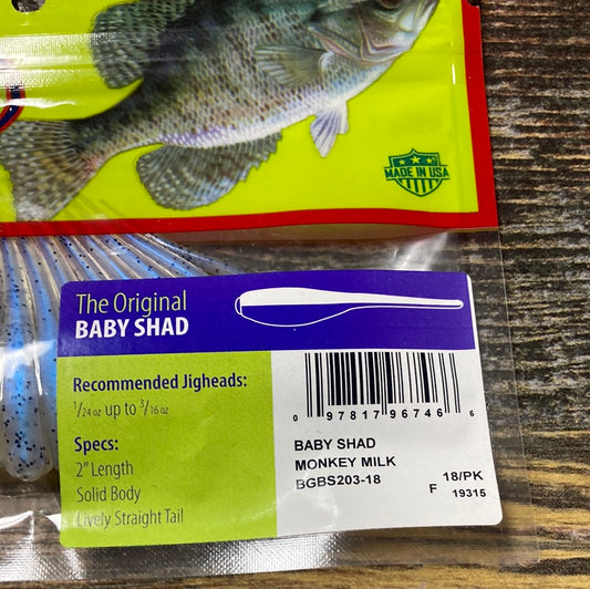 Bobby Garland Baby Shad 2" Monkey Milk
