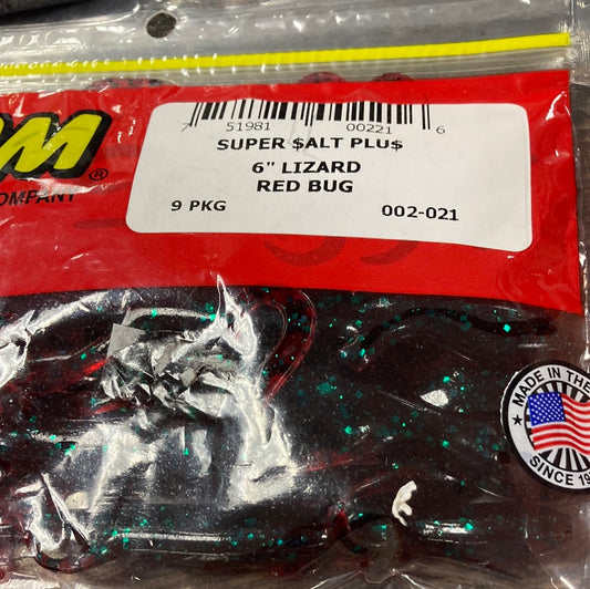 Zoom 6” Lizard - Red Bug