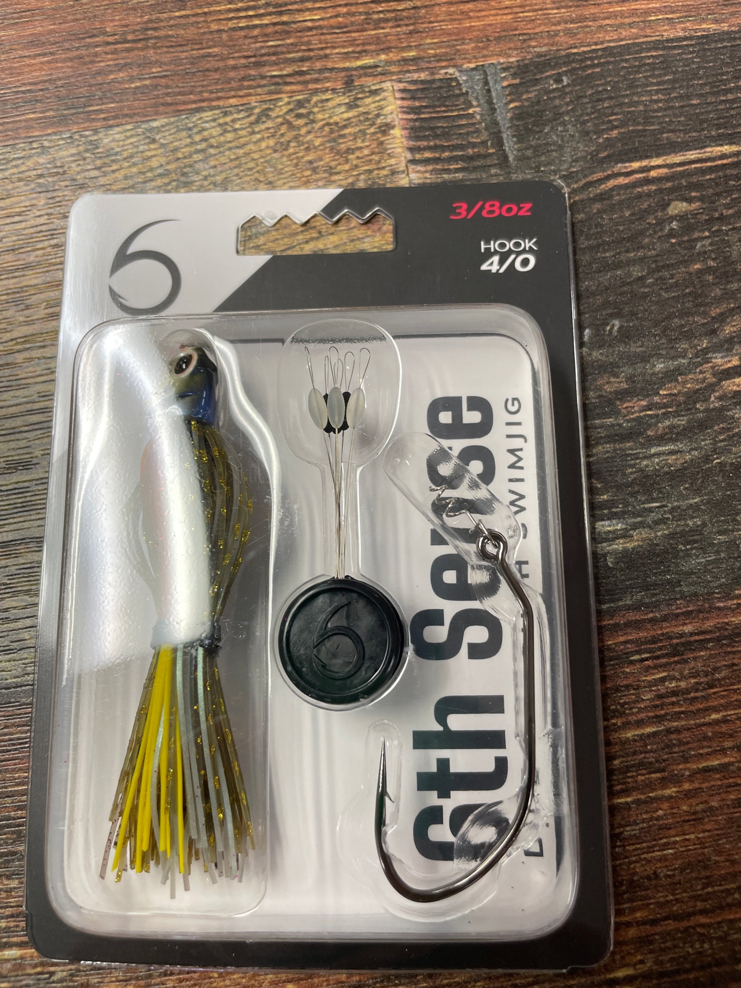 6th Sense Line Through Swim Jig 3/8 oz 4/0 Bluegill Fire