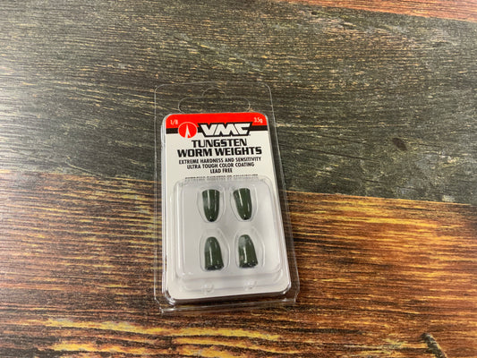 VMC Tungsten Worm Weight 1/8 oz. Green Pumpkin